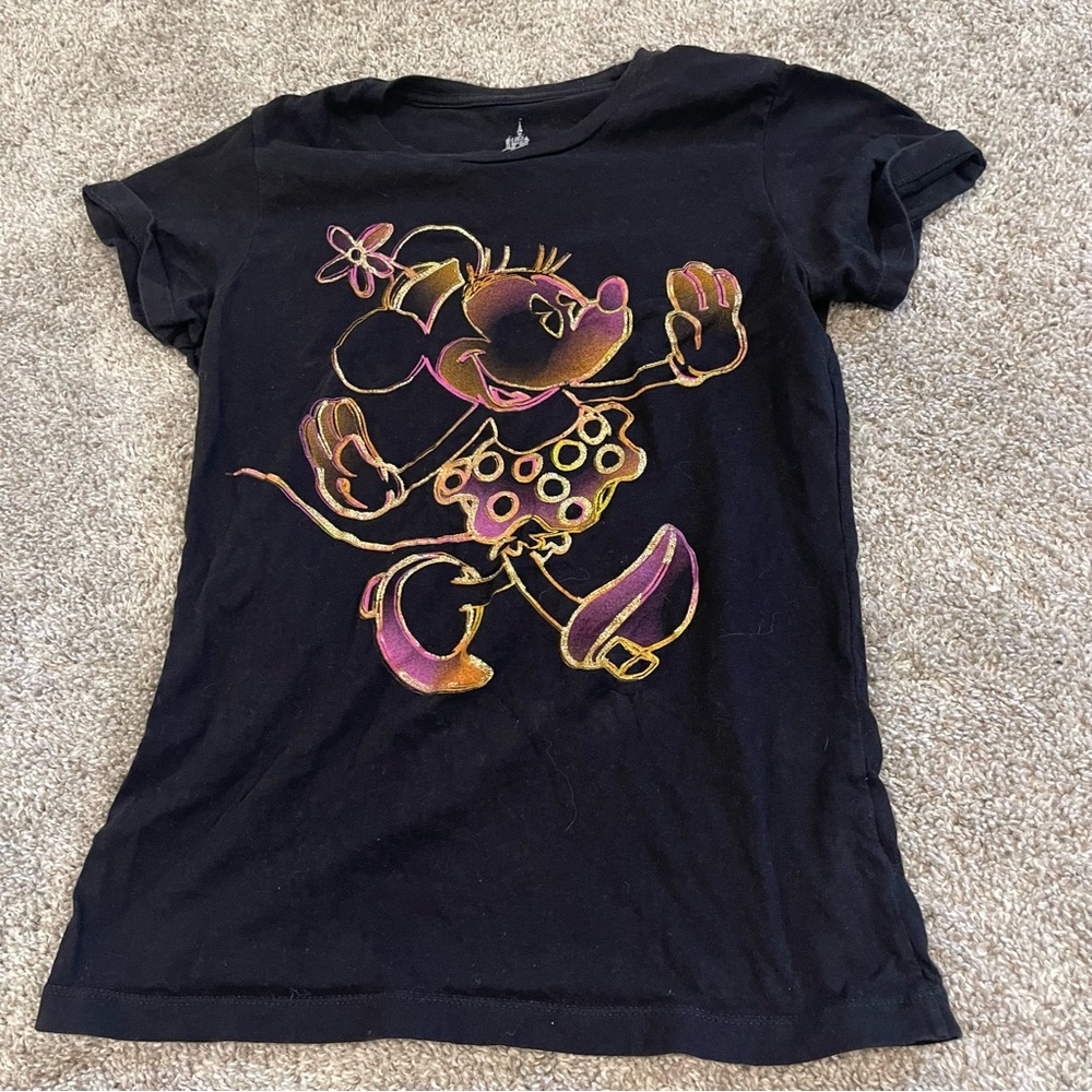 Small Disney Minnie Mouse Black Graphic Tee